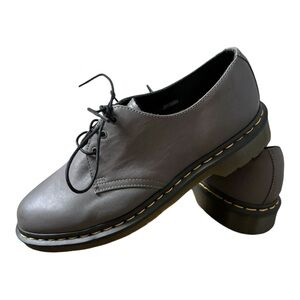 Dr. Martens Grey Leather Oxford Shoes Women’s Size 11 Classic Lace Up 1461